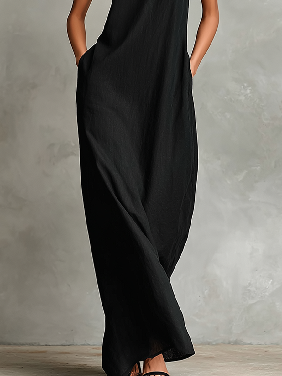 Chiara | Abito Maxi Elegante a Collo Alto
