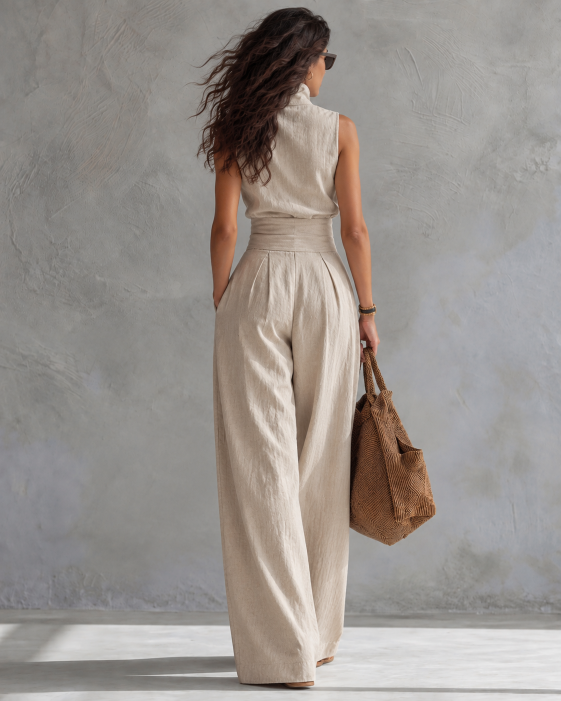 Maríe | Elegante completo composto da pantaloni palazzo e top