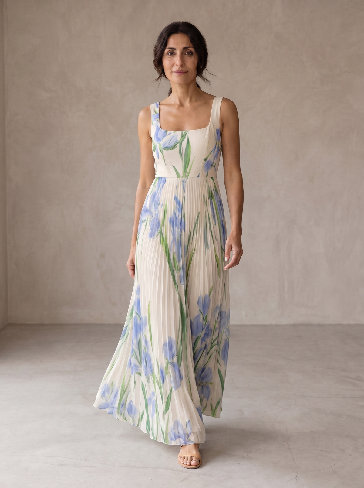 Oriah | Abito maxi svasato a fiori
