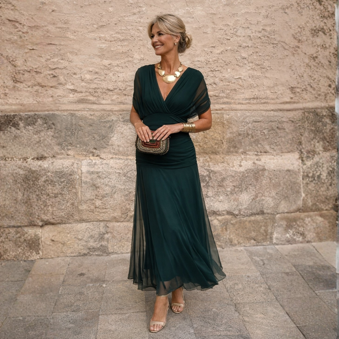 Mikaela | Abito maxi con spalle scoperte