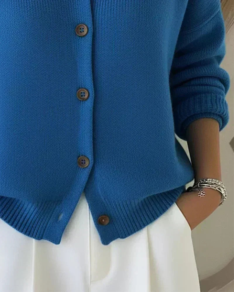 Vega | Cardigan in maglia con colletto a camicia