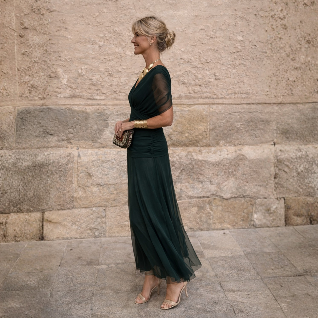 Mikaela | Abito maxi con spalle scoperte