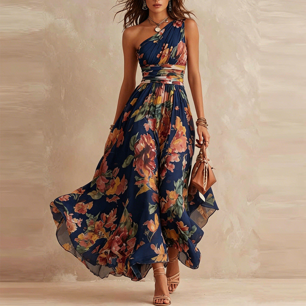 Aurora | Vestito Floreale Asimmetrico