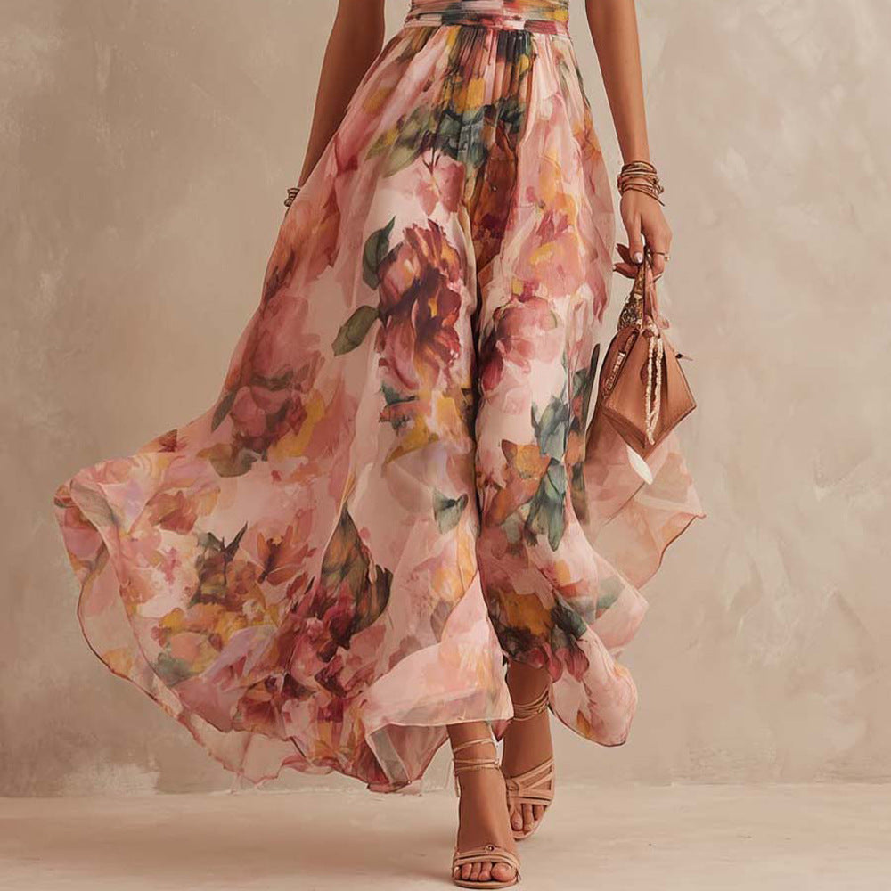 Aurora | Vestito Floreale Asimmetrico