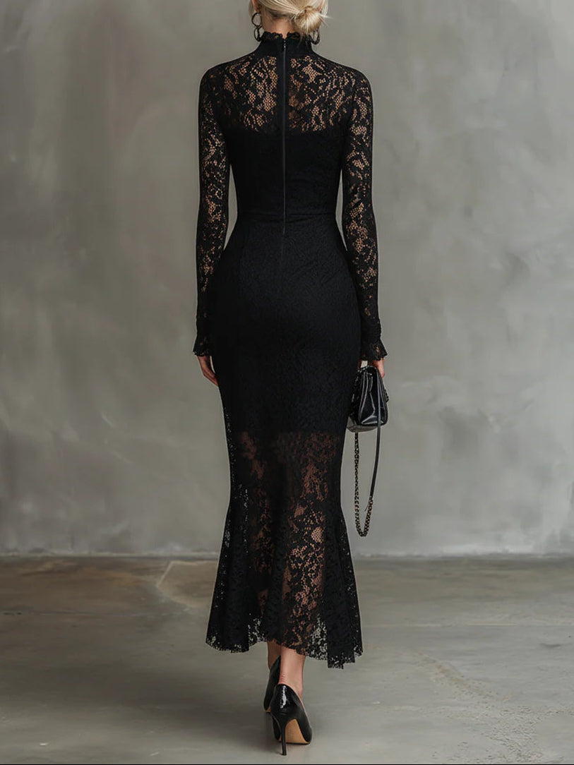 Isabeau | Abito elegante in pizzo dal taglio valorizzante