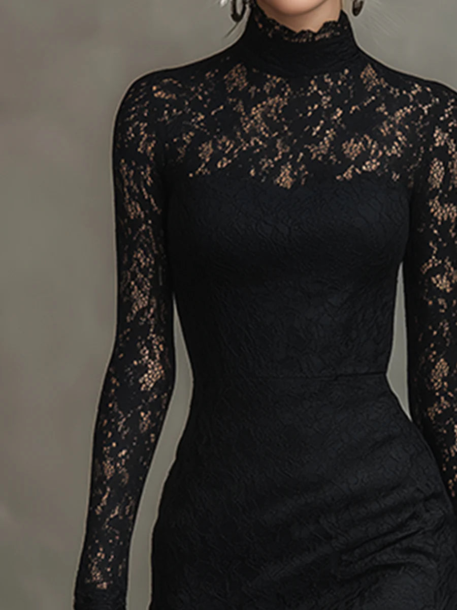 Isabeau | Abito elegante in pizzo dal taglio valorizzante