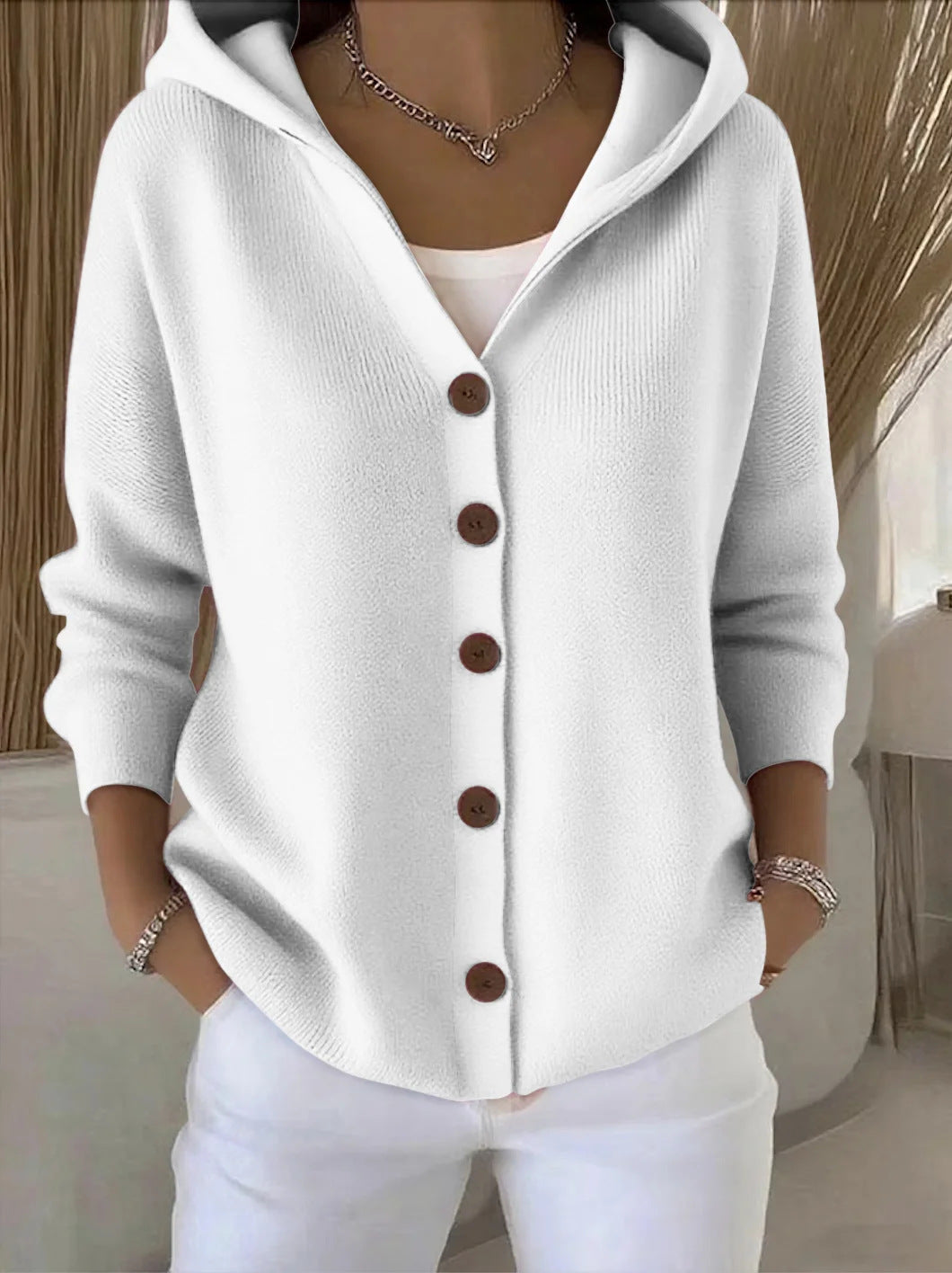 Rocío | Giacca in maglia con cappuccio