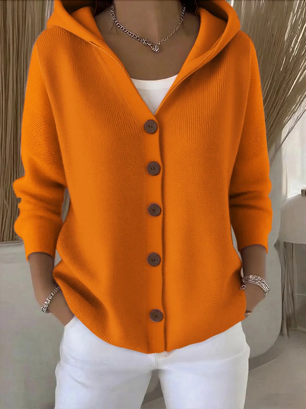 Rocío | Giacca in maglia con cappuccio