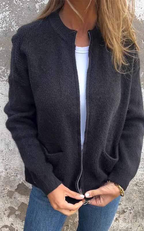 Lorine | Gilet casual in maglia con cerniera