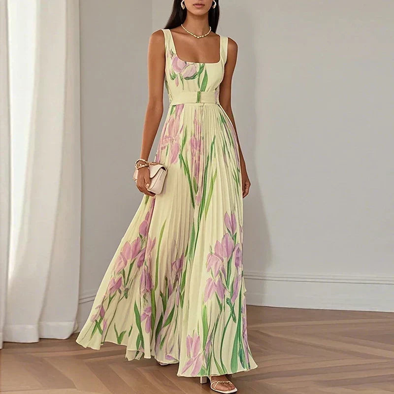 Oriah | Abito maxi svasato a fiori