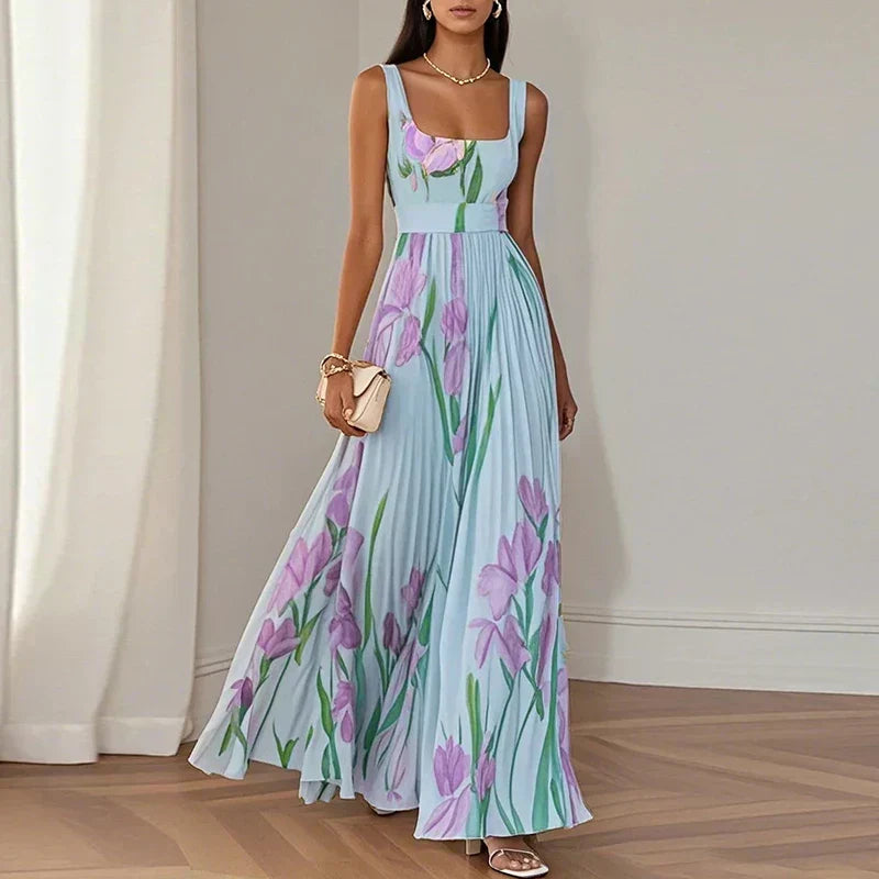 Oriah | Abito maxi svasato a fiori