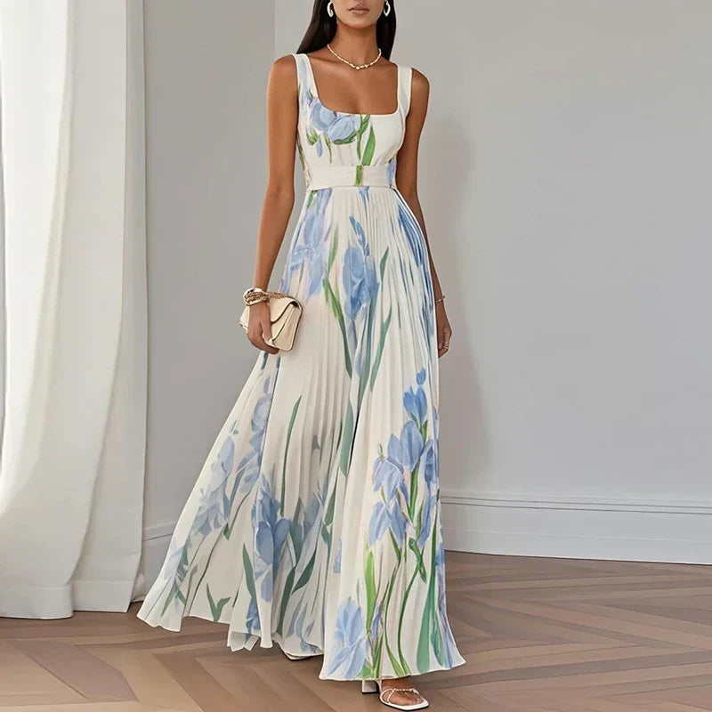 Oriah | Abito maxi svasato a fiori