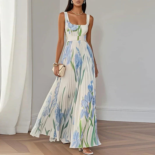 Oriah | Abito maxi svasato a fiori