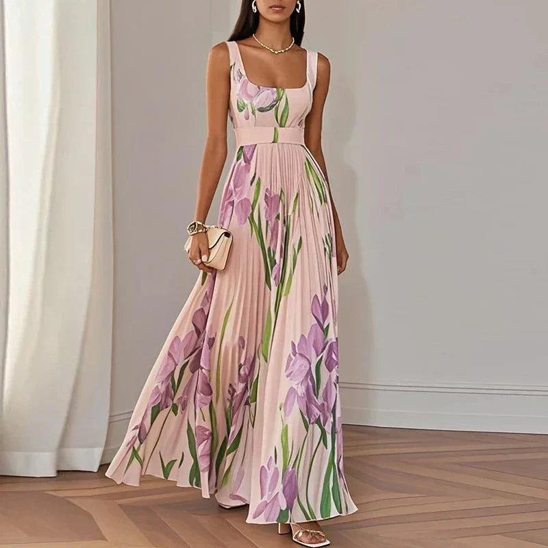 Oriah | Abito maxi svasato a fiori