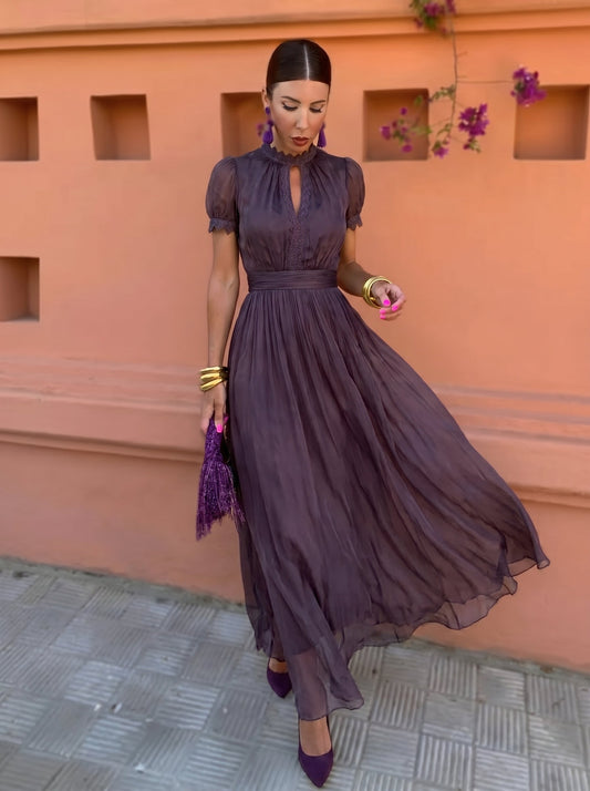 Cayetana | Vestito lungo in chiffon