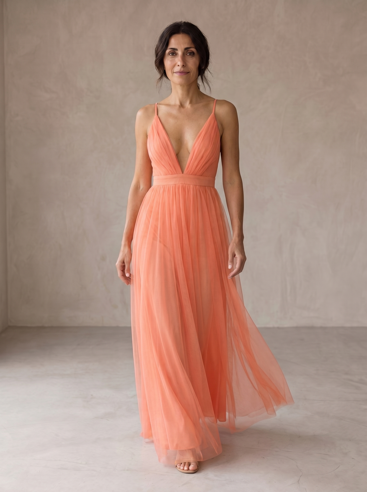 Ginevra | Abito Maxi Luz Corallo