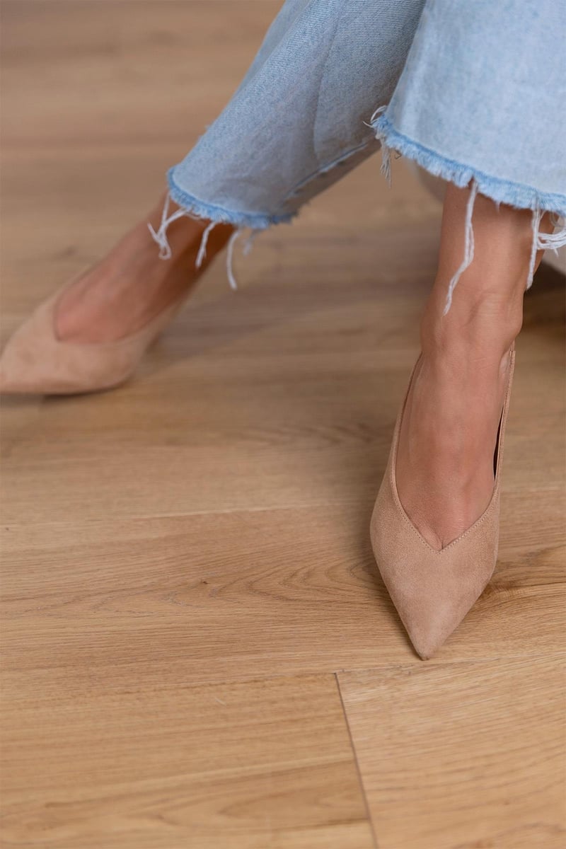Alma | Eleganti scarpe slingback color nude