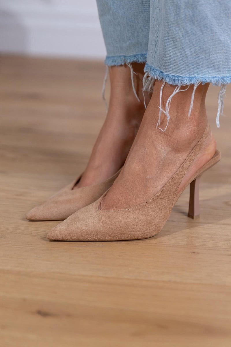 Alma | Eleganti scarpe slingback color nude