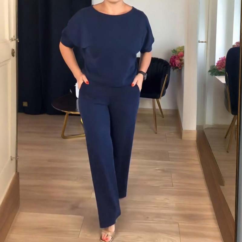 Iris | Elegante completo 3 pezzi composto da un cardigan lungo, un top e un paio di pantaloni