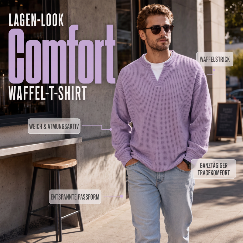 Maxime | Pullover strutturato effetto waffle da uomo