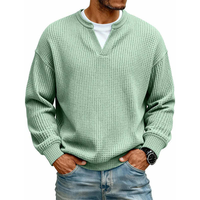 Maxime | Pullover strutturato effetto waffle da uomo