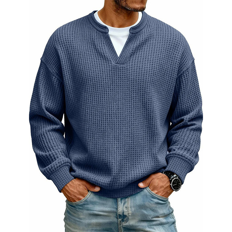 Maxime | Pullover strutturato effetto waffle da uomo
