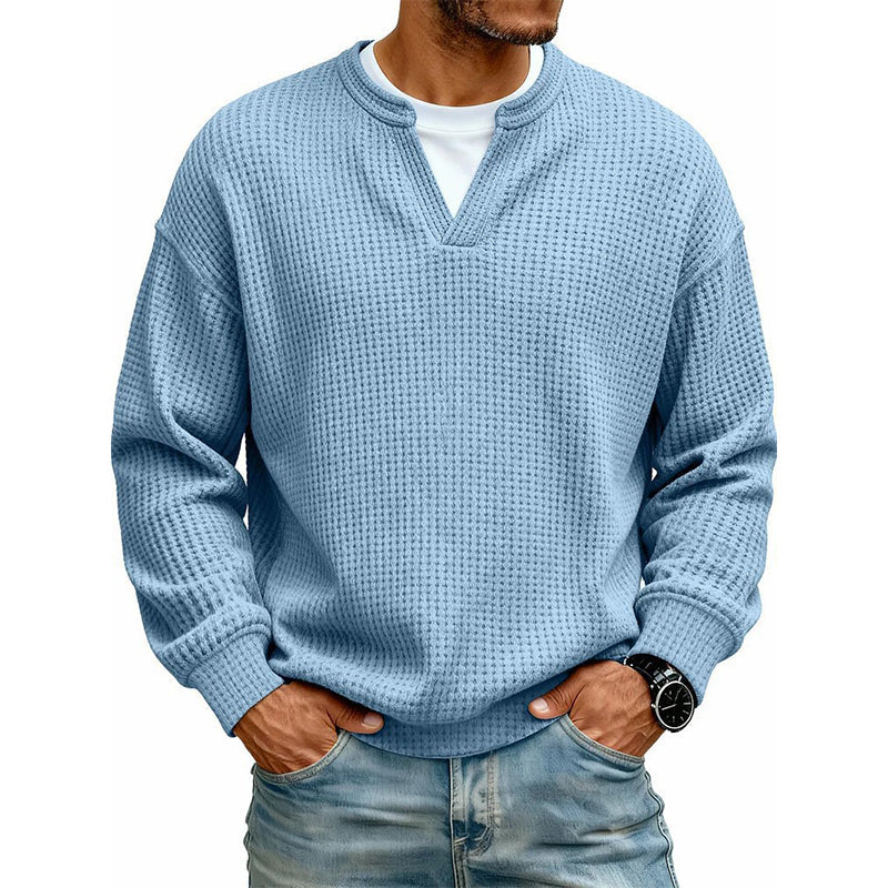 Maxime | Pullover strutturato effetto waffle da uomo