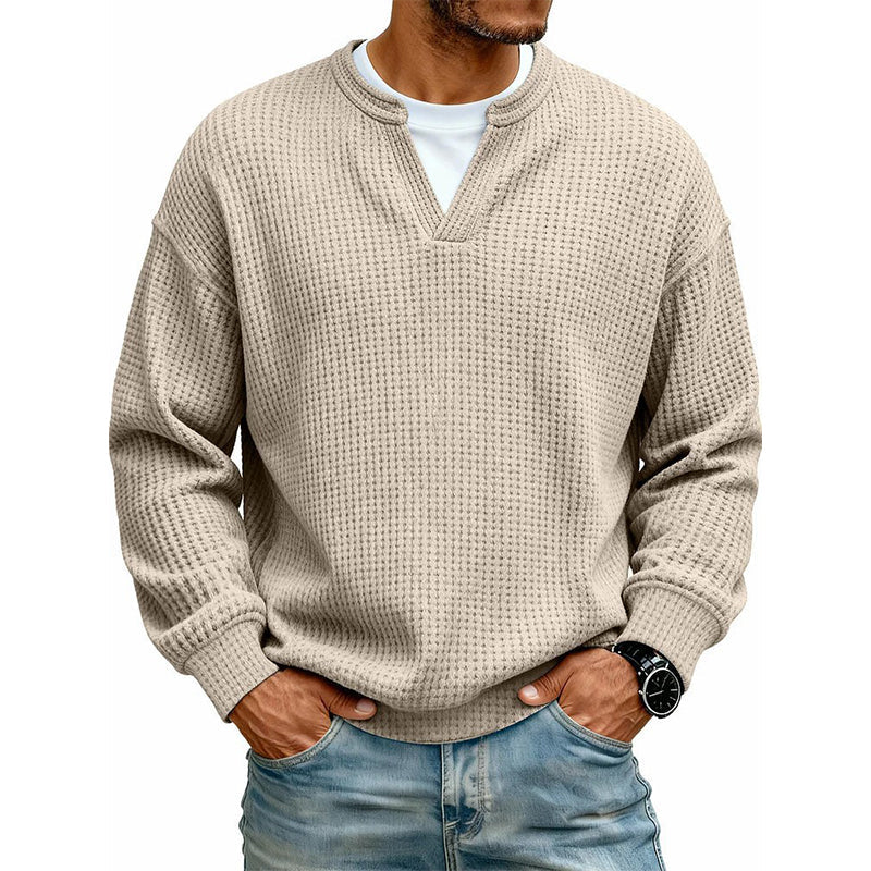 Maxime | Pullover strutturato effetto waffle da uomo