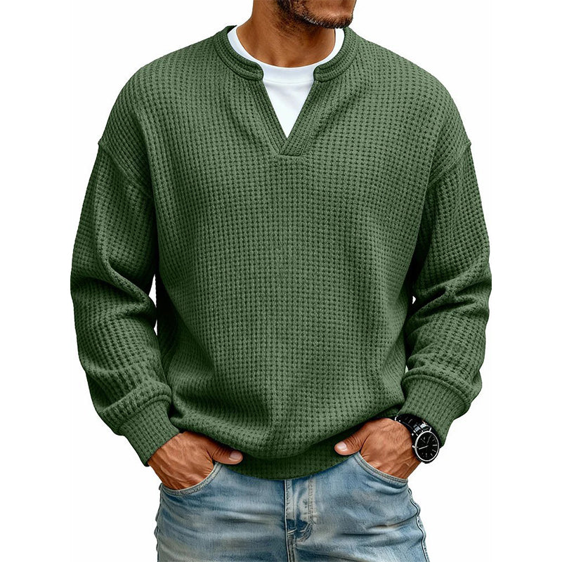 Maxime | Pullover strutturato effetto waffle da uomo