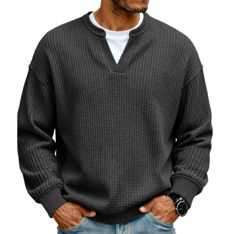 Maxime | Pullover strutturato effetto waffle da uomo