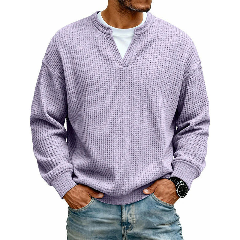 Maxime | Pullover strutturato effetto waffle da uomo