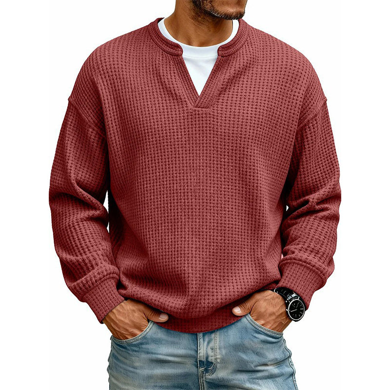 Maxime | Pullover strutturato effetto waffle da uomo
