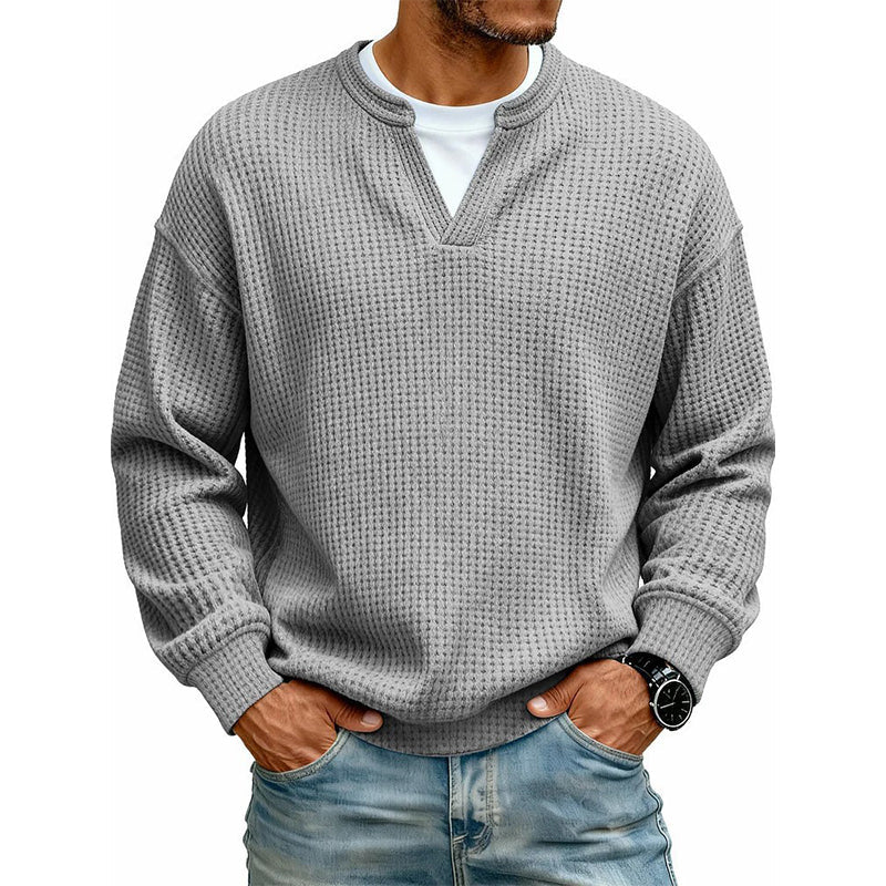 Maxime | Pullover strutturato effetto waffle da uomo